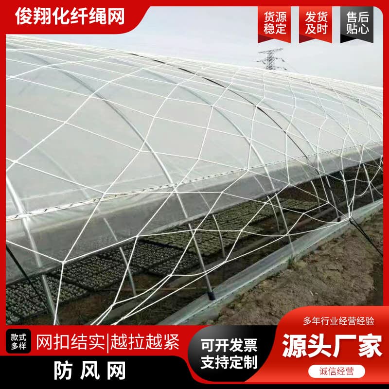 Greenhouse nets, windbreak nets, planting cover stack protective large-hole film pressing nets, nylon rope nets for windbreak.