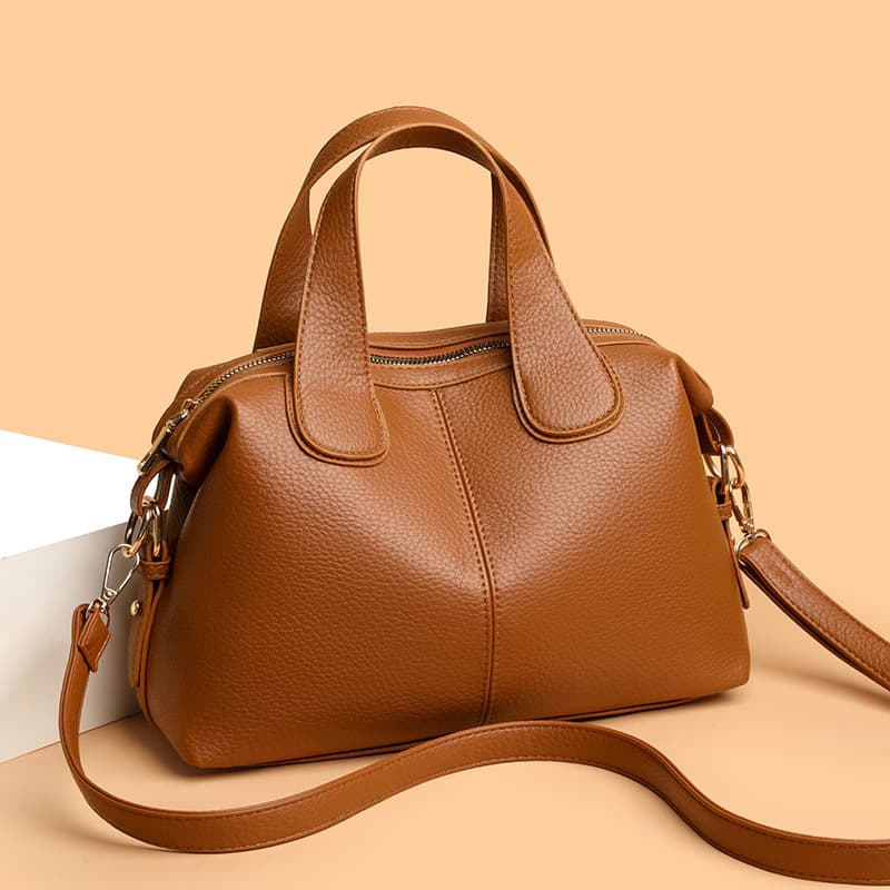 Cross-Border 2026 New Style Soft Leather Versatile Commuter Crossbody Bag Large Capacity Casual Women's Bag Handbag Shoulder Bag