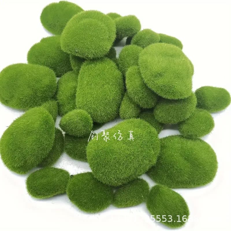 Cross-border Exclusive Supply Drop Shipping Simulated Moss Stone Micro Landscape Scenery Decoration Moss Plant Wall Green Plant Stone