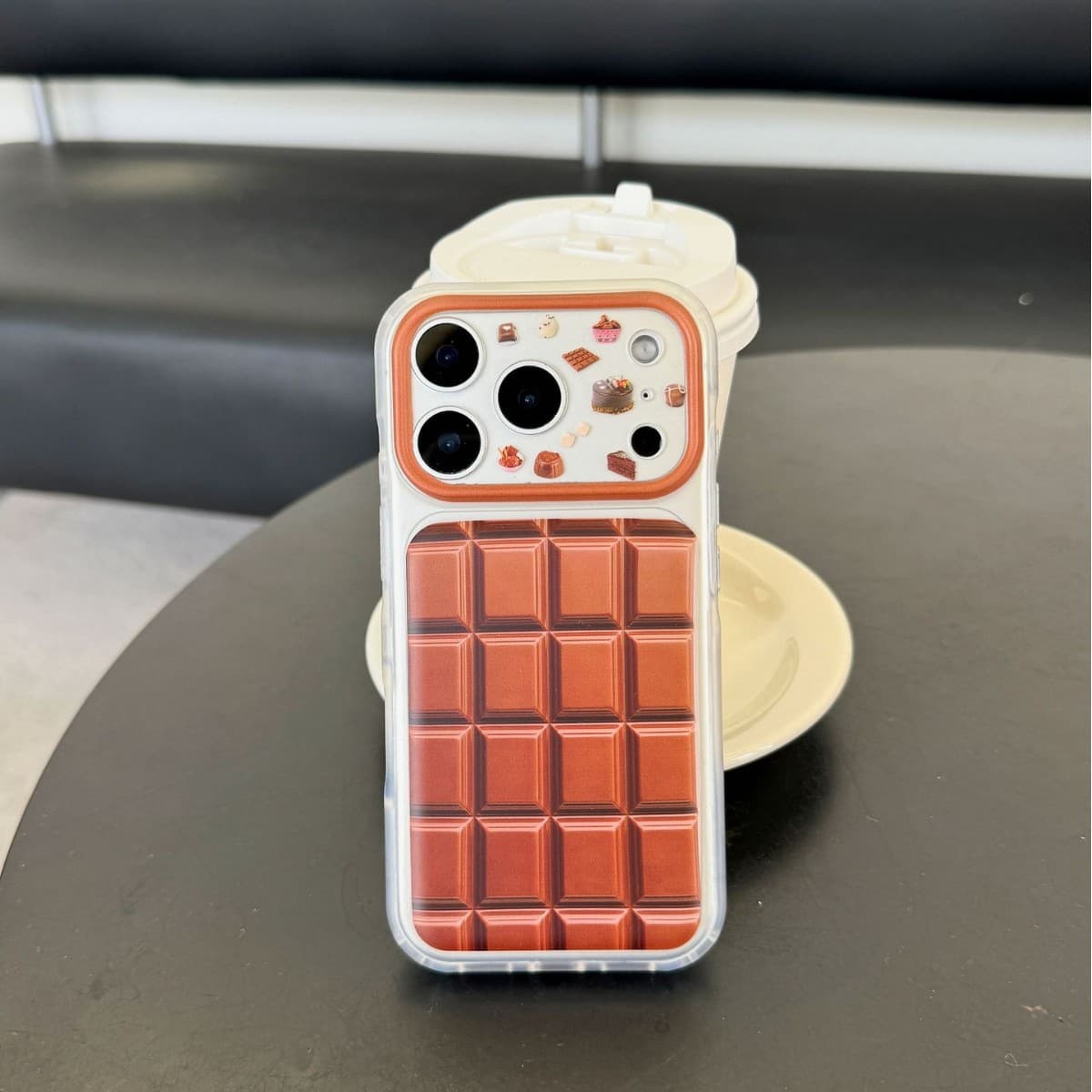 Fun Cartoon Chocolate Illustration Case for iPhone 17 Pro Max/16, Apple 15P New 17 Women