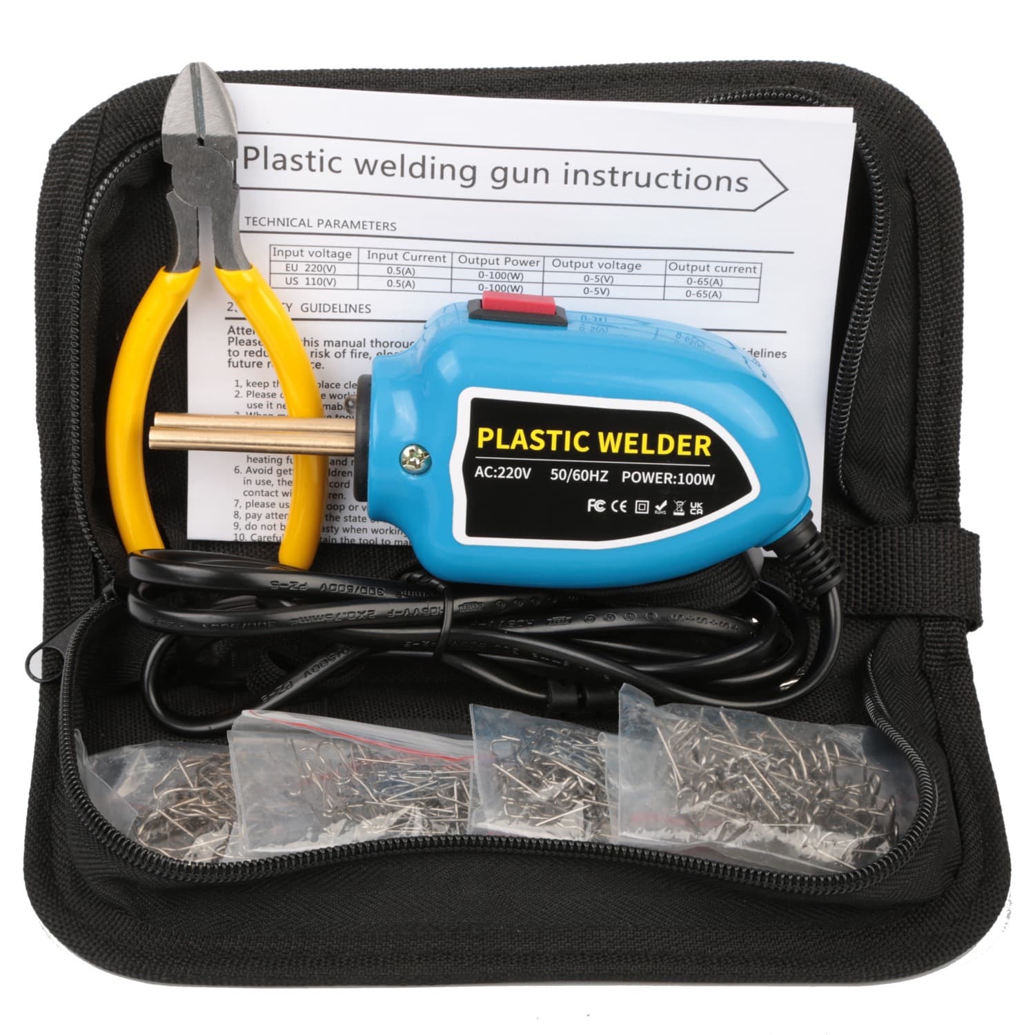 Car Bumper Plastic Repair Machine Plastic Welding Gun Plastic Repair Tool Welding Nail Stud Welder Tool Kit