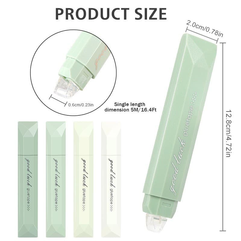 Pen-style dot adhesive with Instagram-worthy gradient, ultra-strong adhesive, correction tape-style double-sided tape for student scrapbooking