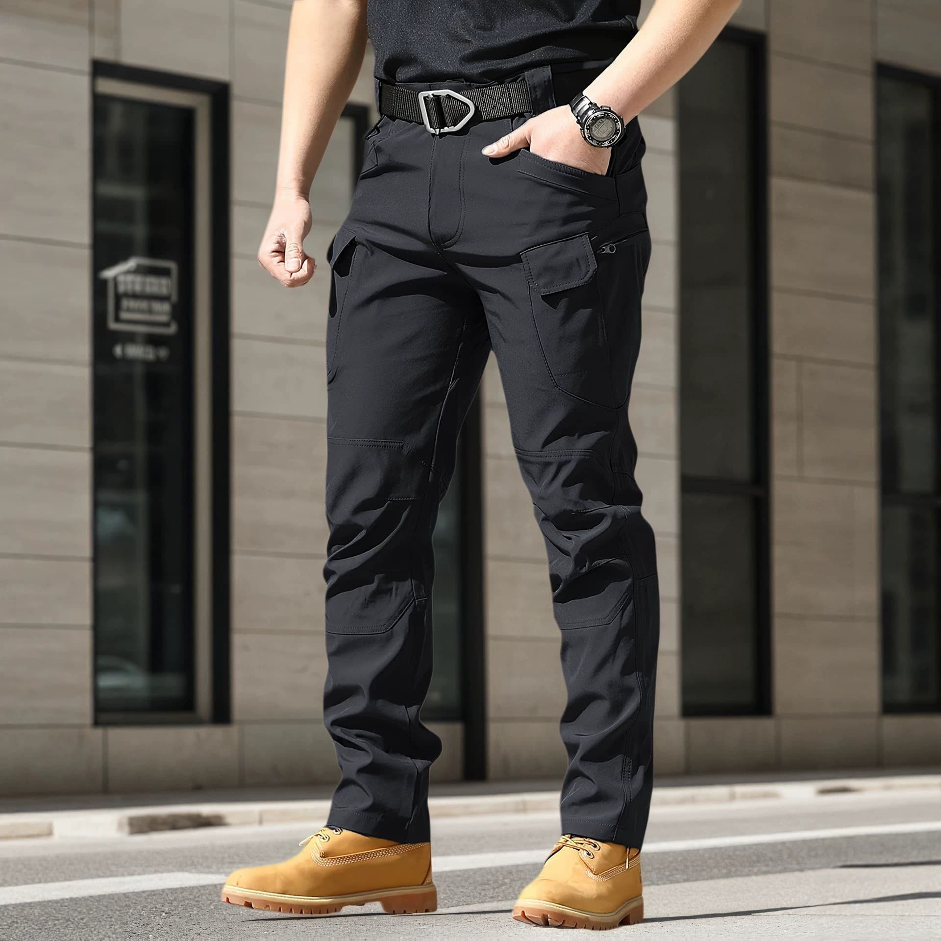 Cross-Border Men's Summer Slim Fit Cargo Pants, Trendy Versatile Military Straight Leg Pants, In Stock