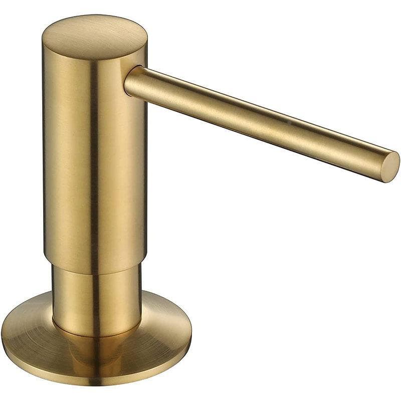 Manual Wire Drawing Gold Soap Dispenser, Kitchen Sink Soap Dispenser with 500ml Brass Pump Head in Gold