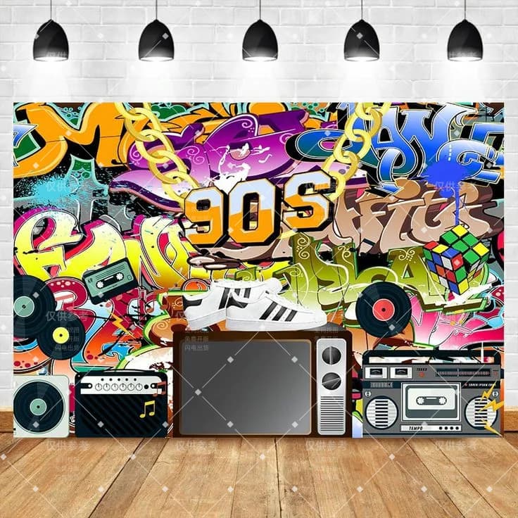 New Cross-Border 8090s Encrypted Polyester Fabric Thick Photography Festival Indoor Outdoor Atmosphere Scene Backdrop