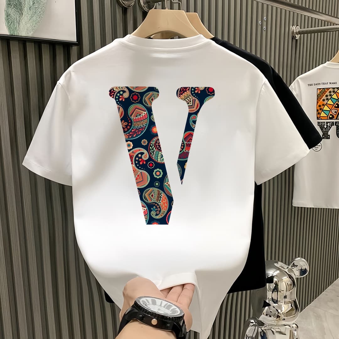Summer Heavyweight Pure Cotton Versatile Trendy Brand Men's Short-Sleeved T-Shirt Round Neck Casual Half-Sleeved Top