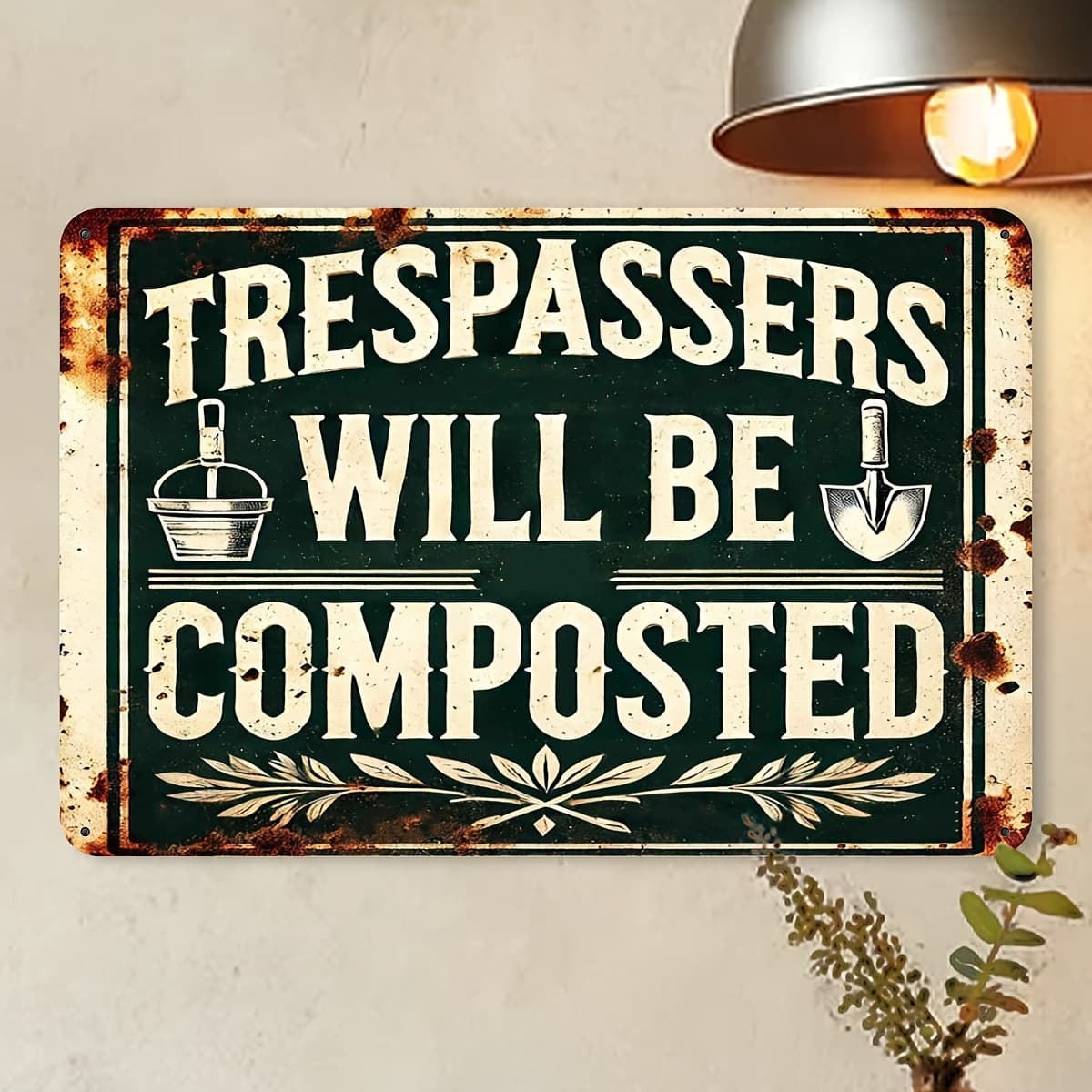 Cross-border spot retro nostalgic warning sign iron sign wall decoration warning metal sign wall art