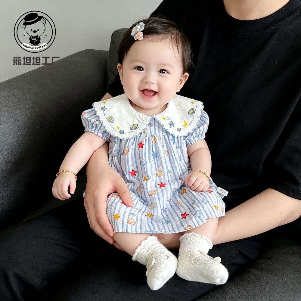 Baby Girl Bodysuit Dress Infant Summer Thin Clothes Sweet Cute Princess Dress Summer Stylish Outfit Baby Skirt