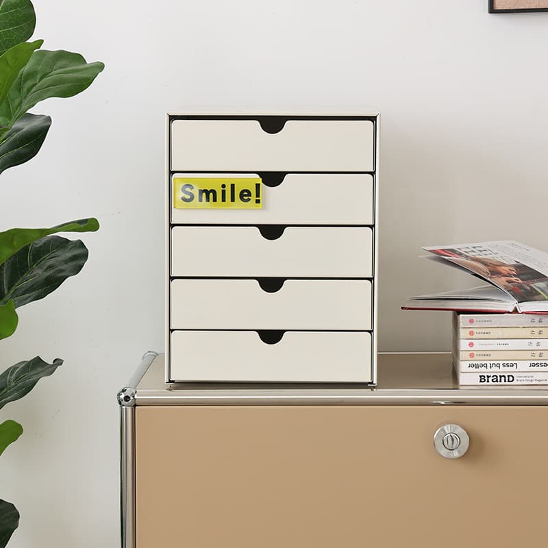 ins modern minimalist multi-layer cabinet metal white drawer-type multi-layer filing cabinet desktop office storage storage cabinet