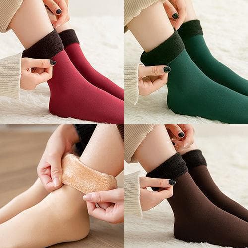 Women's Socks, Autumn/Winter Soft Thickened Fleece-Lined Warm Mid-Calf Socks, Floor Snow Socks, Cold-Proof Socks, Factory Direct Sales