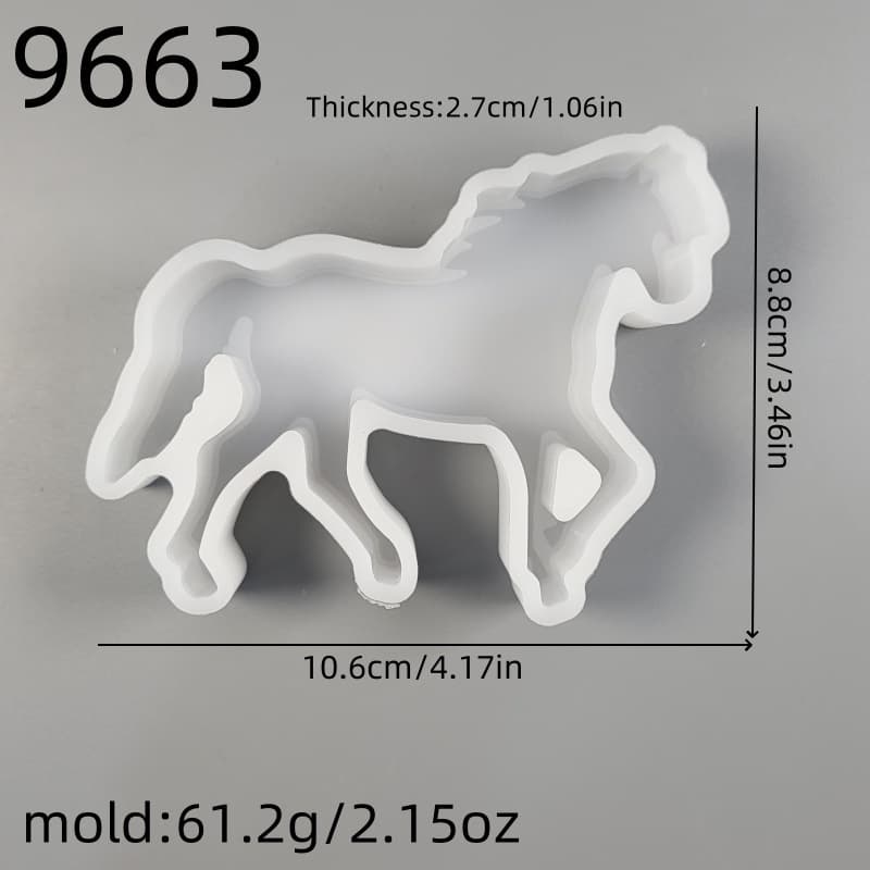 Horse Aromatherapy Car Aromatherapy Epoxy Ornament Mold DIY Plaster Aromatherapy Candle Diffuser Stone Car Aromatherapy Silicone
