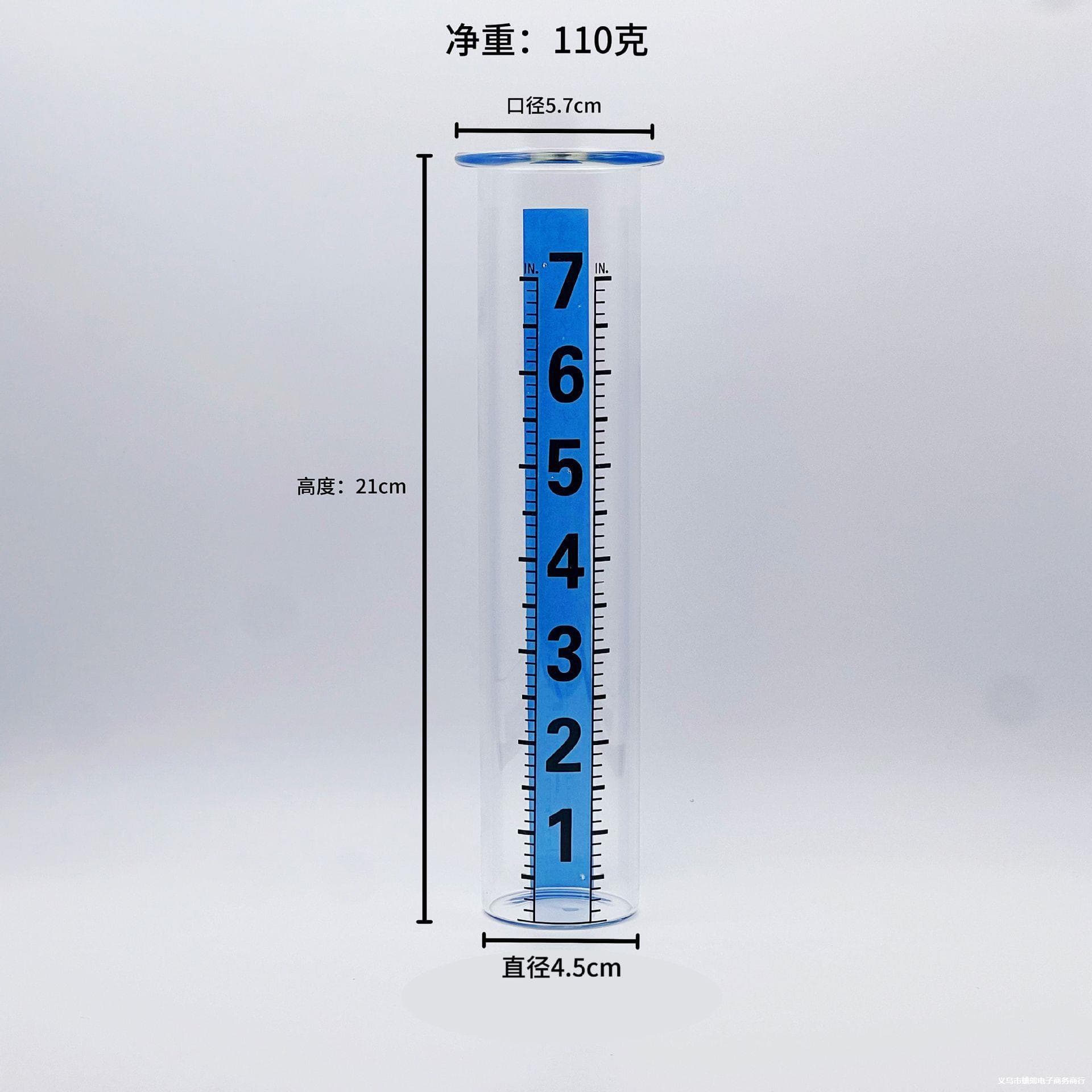 Amazon Hot-Selling Rain Gauge, Outdoor Rain Measurement Glass Transparent Test Tube, Frost-Resistant and Crack-Proof Rainwater Collector