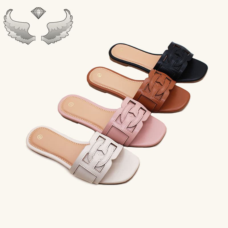 Guyana foreign trade new wholesale in-stock women's shoes flip-flops versatile open-toe slippers Ladies Slippers