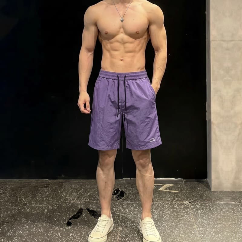 Summer American Casual Outdoor Sports Quick-Dry Shorts Men's Trendy Versatile Loose 5-Inch Shorts Cool Beach Shorts