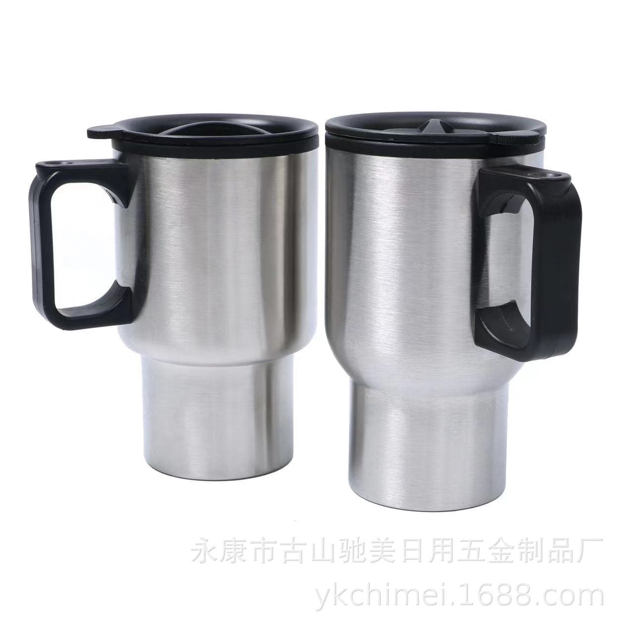 Stainless steel car cup hand grenade 16OZ inner plastic outer steel car mounted stainless steel handle advertising cup with logo
