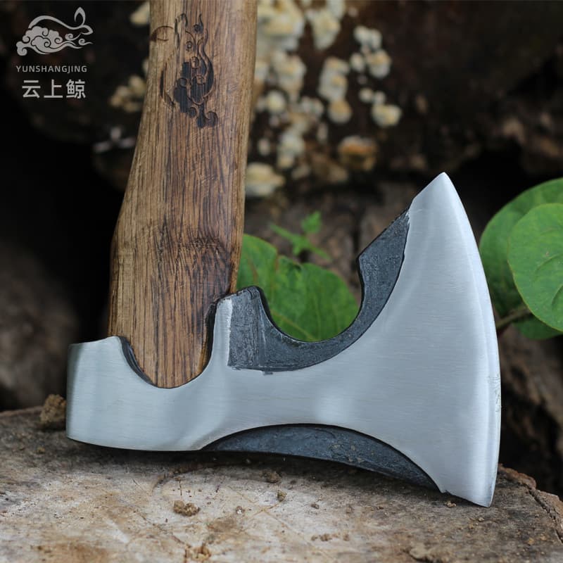 Outdoor Niman Russian Portable Tomahawk Camping Axe, Sharp and Durable, Hand-Forged Woodworking Axe