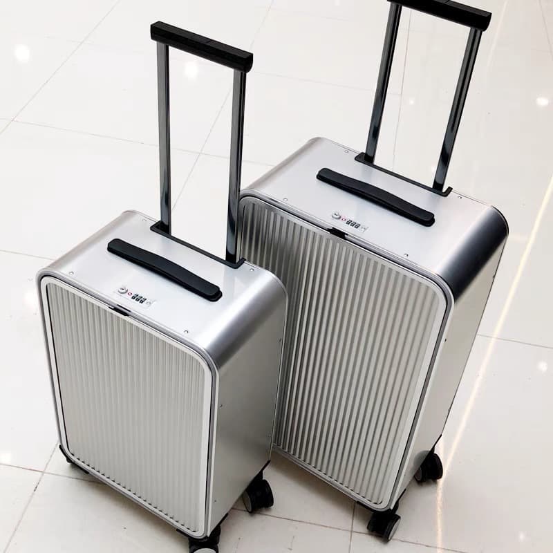 Metal side-opening all-aluminum magnesium alloy trolley case 16 suitcases 20 small business suitcases 24-inch boarding case