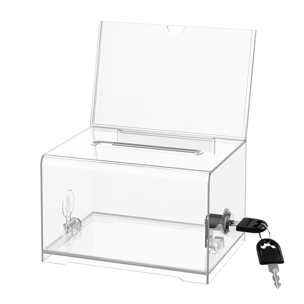 Transparent Name Card Box Can Print Logo Office Culture/Business Card Holder/Clip Voting Box Opinion