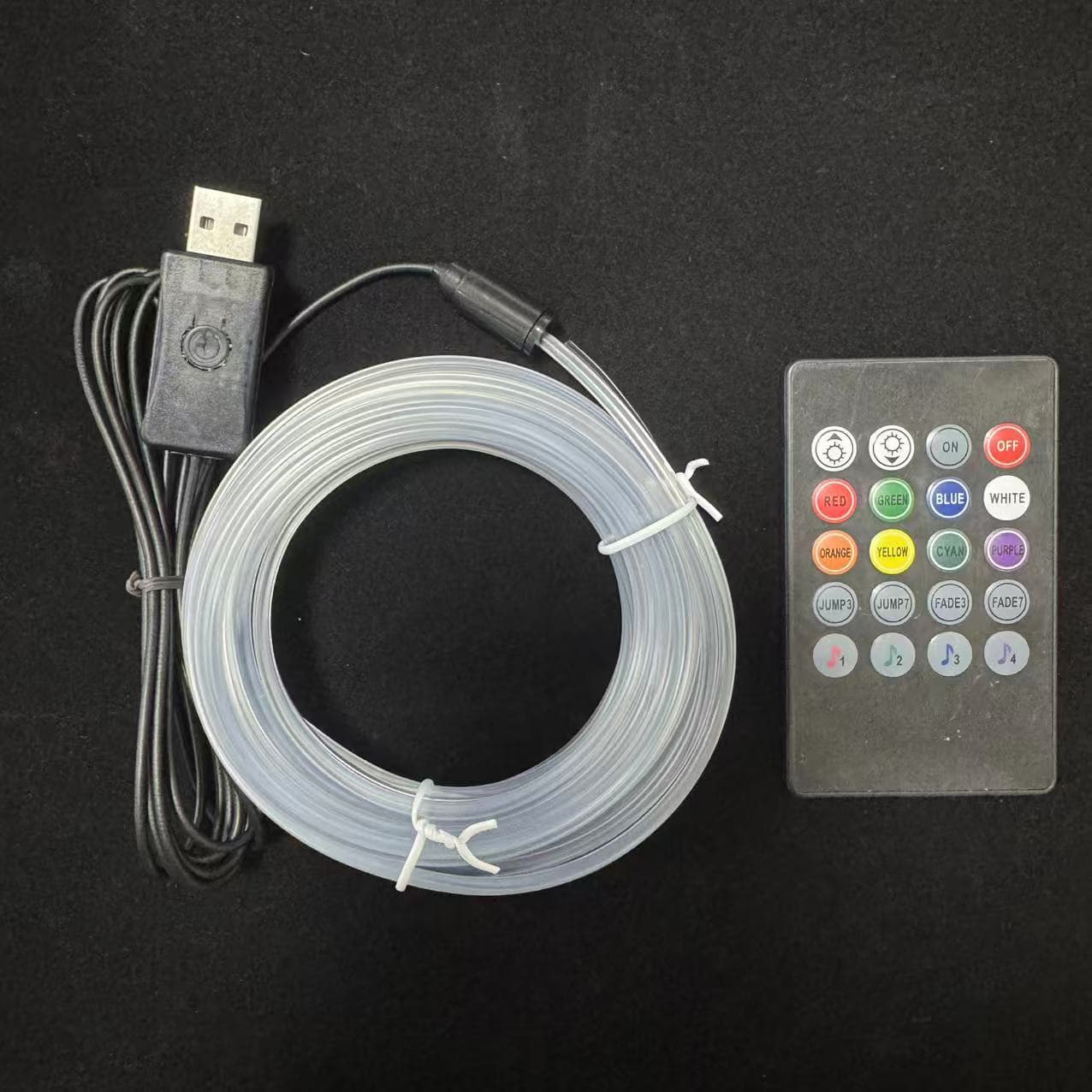 Source Factory Car Fiber Optic Ambient Light RGB Colorful Sound Control Universal Model Large Quantity Competitive Price Customization Supported