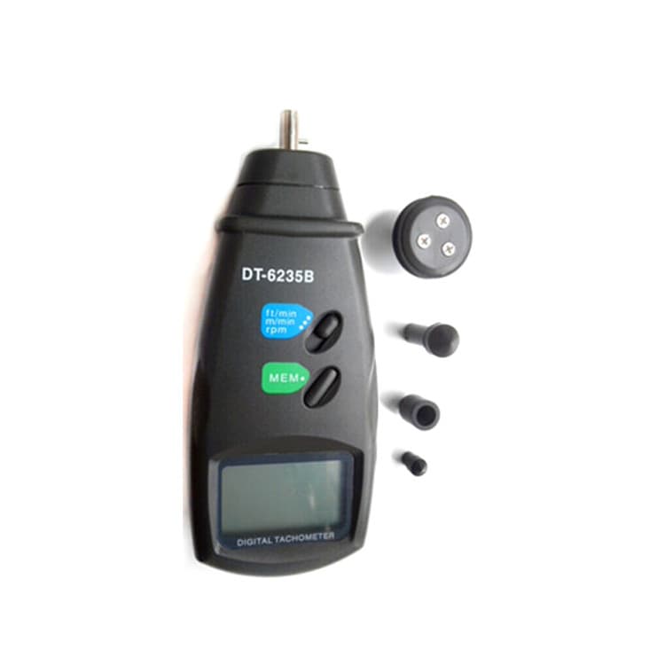 DT6235B contact tachometer, line speed tachometer, motor speed tester, fan blade tachometer, LCD large screen display.