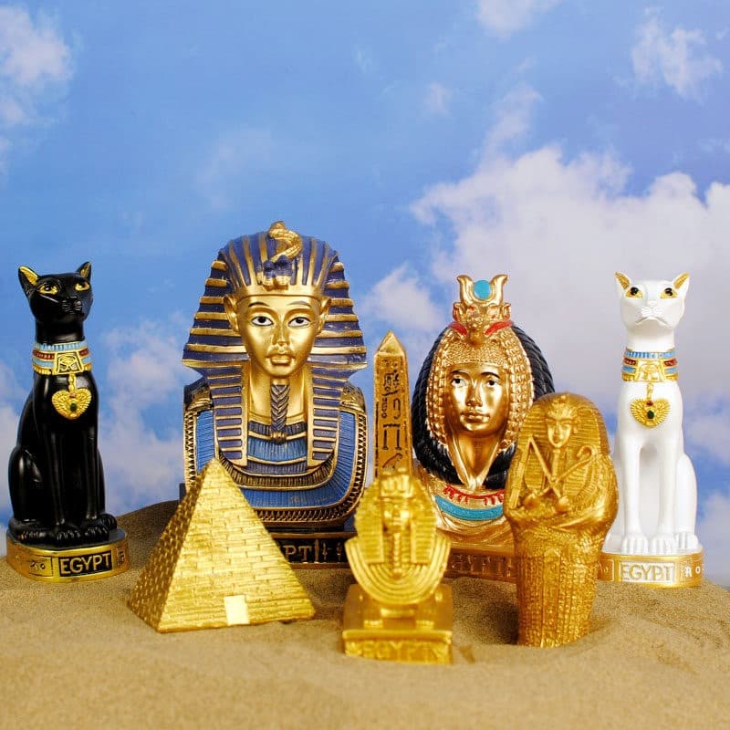 Egyptian Pyramid Pharaoh Mummy Sphinx Model Figurine Souvenir Decoration Toy Doll
