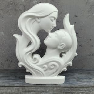 X1574 Hugging Couple Ornament Decorative Cement Plaster Mold DIY Silicone Mold