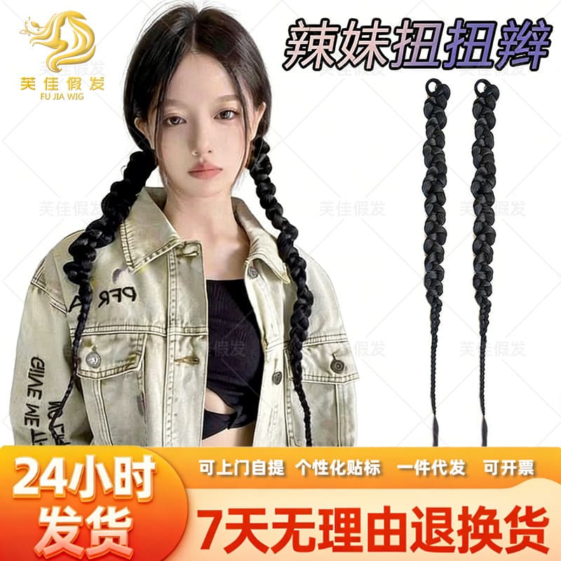 Faux Ponytail Braided Wig for Women, Trendy Twisted Braid Wig, Boho Style Dreadlock Wig, Fashion Hair Accessory