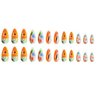 Customizable European and American Personality Graffiti Handmade Wearable Nails, Creative Fresh Water Drop Press-On Nails, French False Nails