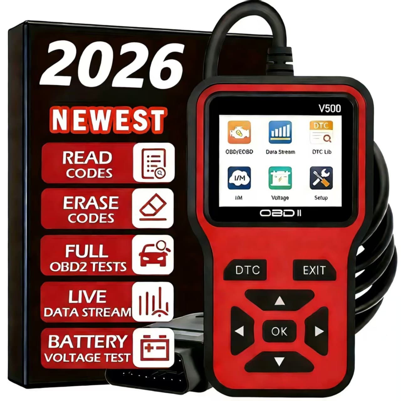 Obdii Car Diagnostic Scanner Code Reader Engine Fault Code Reader Scanner