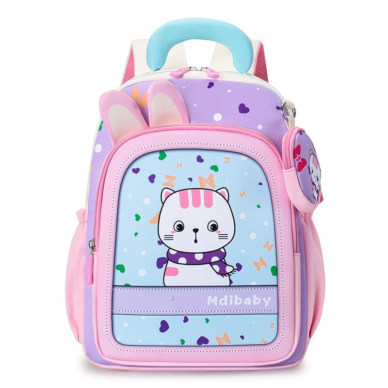 New Cartoon Kindergarten Backpack for Boys and Girls, Cute Lightweight Double-Shoulder Bag for School, Trendy and Load-Reducing