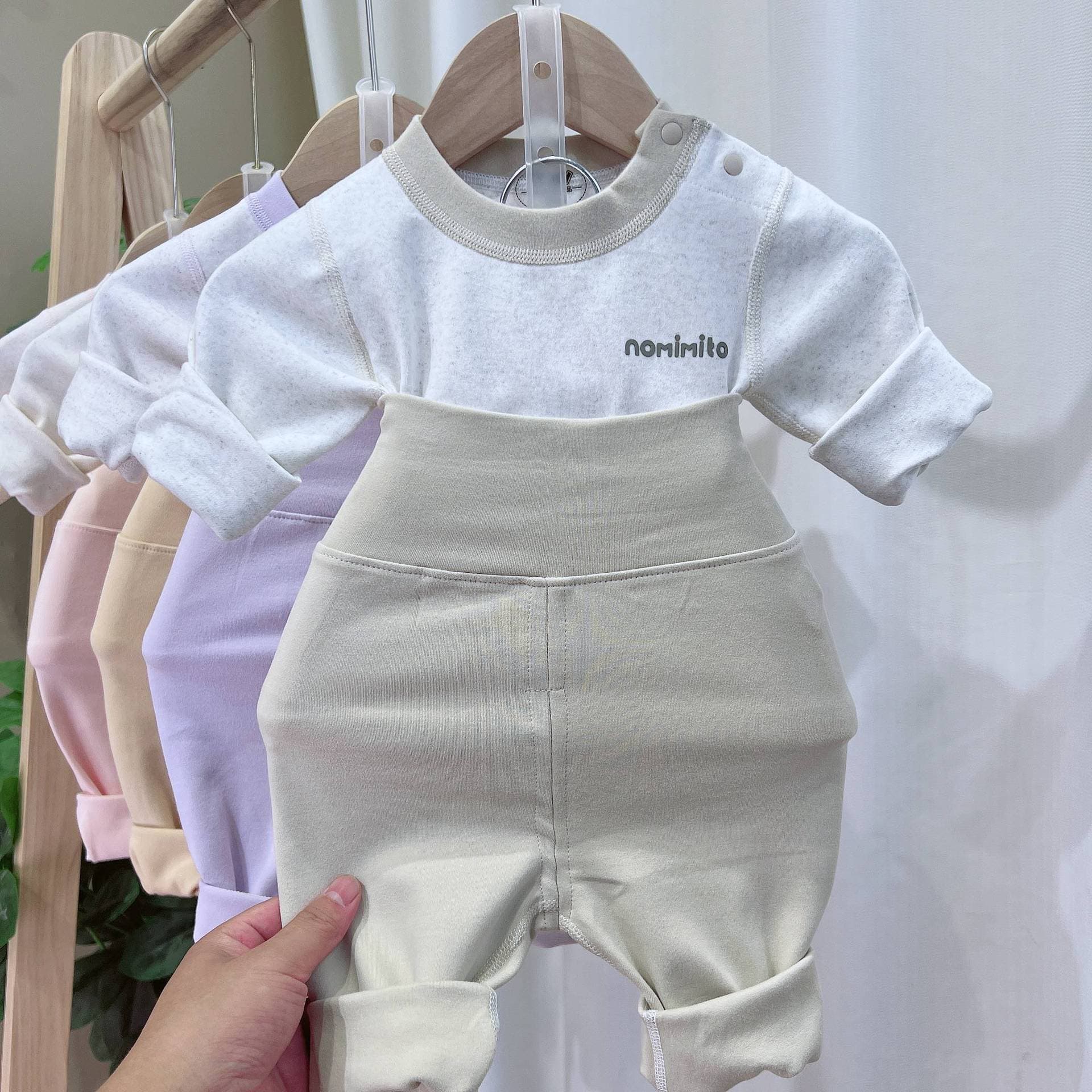 New Autumn/Winter High-Waist Thermal A-Class Homewear Set for Baby Boys and Girls, Newborn Separate Top and Bottom Set
