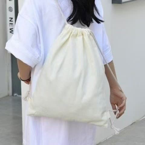 New double-drawn canvas drawstring pockets, cotton and linen drawstring drawstring backpack shoulder bag drawstring drawstring advertising drawstring pockets