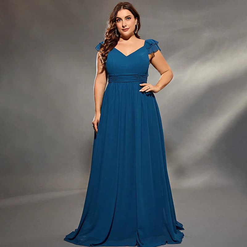 Wholesale Plus Size Women's Evening Gown Long Dress Elegant Sexy Long Evening Party Dresses