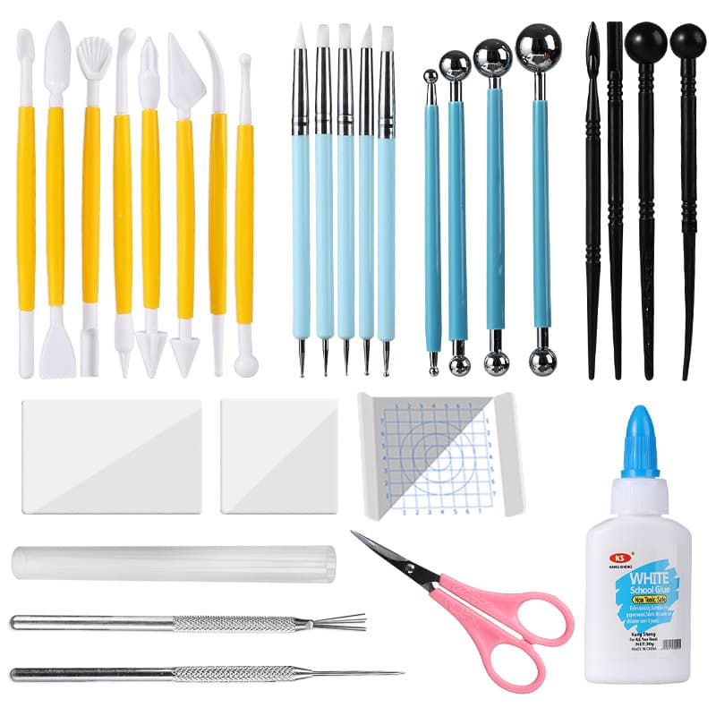 Ultra Light Clay Making Tools Plasticine Clay DIY Modeling Clay Plastic Suit Clay Pressboard Seven Pins Ball Stick