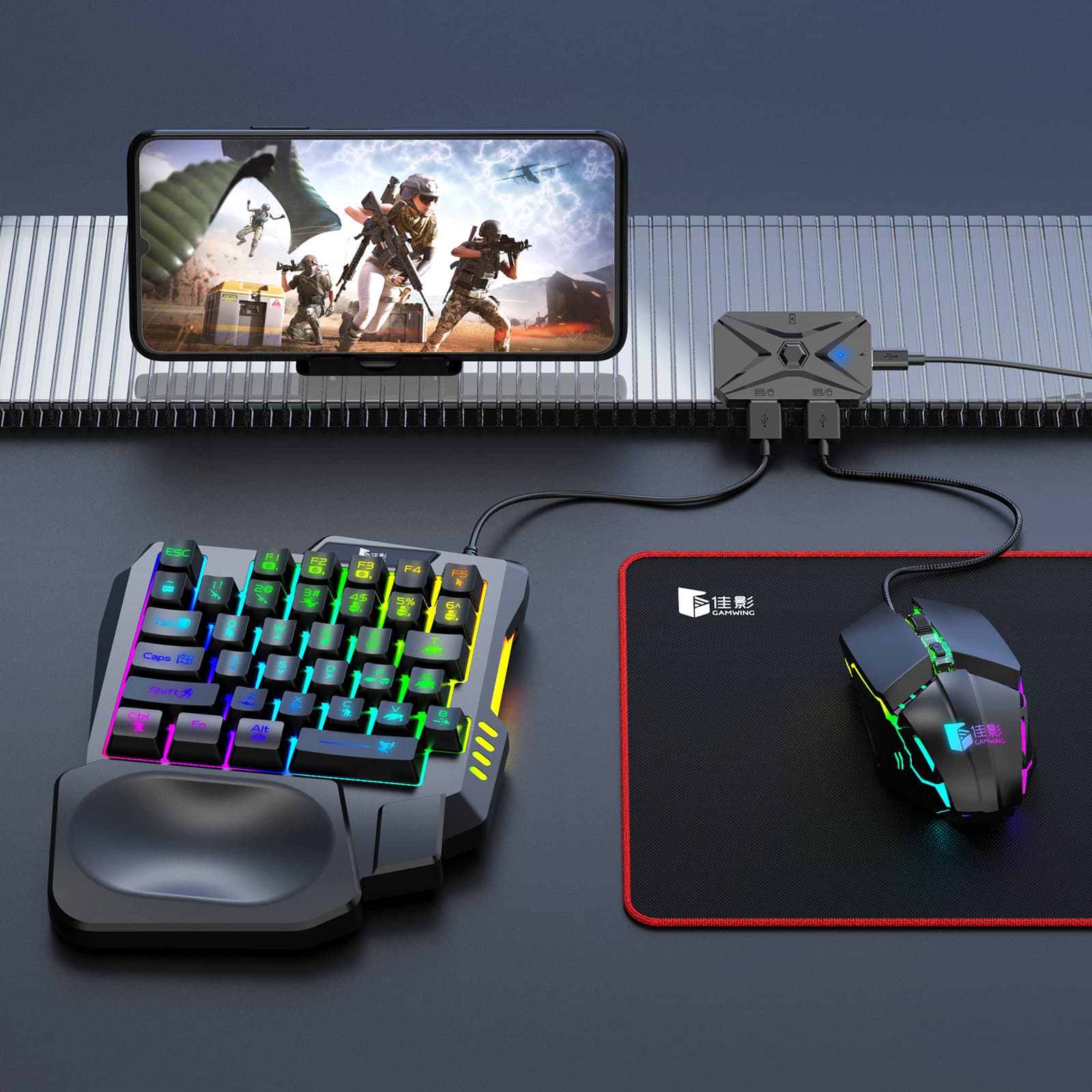 Jiaying M1Pro+ Android Mobile Game Controller Accessory Chicken Dinner God Throne Keyboard and Mouse Converter Kit