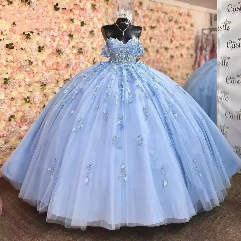 2026 New Cross-Border European-American Light Blue Dress Annual Meeting Elegant Art Exam Solo Performance Banquet Evening Gown