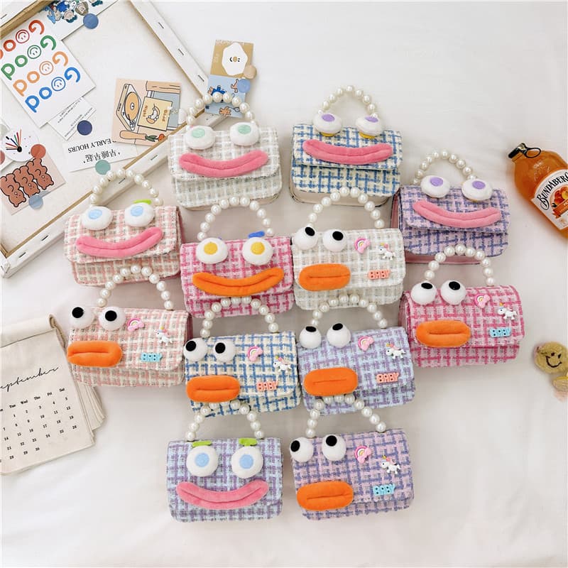 Winter New Linen Accessory Girls' Shoulder Bag, Cartoon Cute Princess Crossbody Coin Purse, Versatile Children's Bag