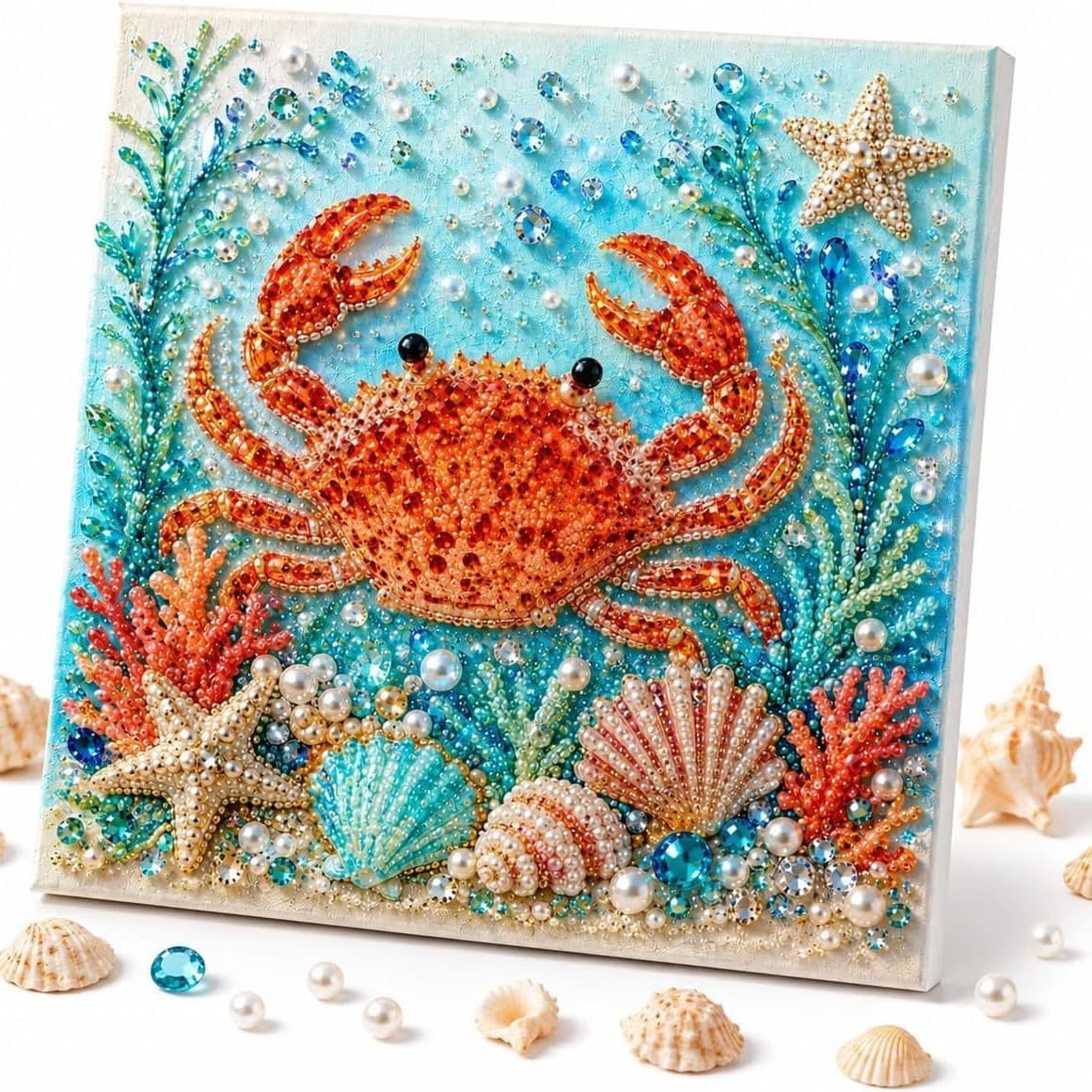 Amazon Ocean Theme Pearl Painting DIY Kit Turtle Dolphin Octopus Handmade Diamond Painting Decoration