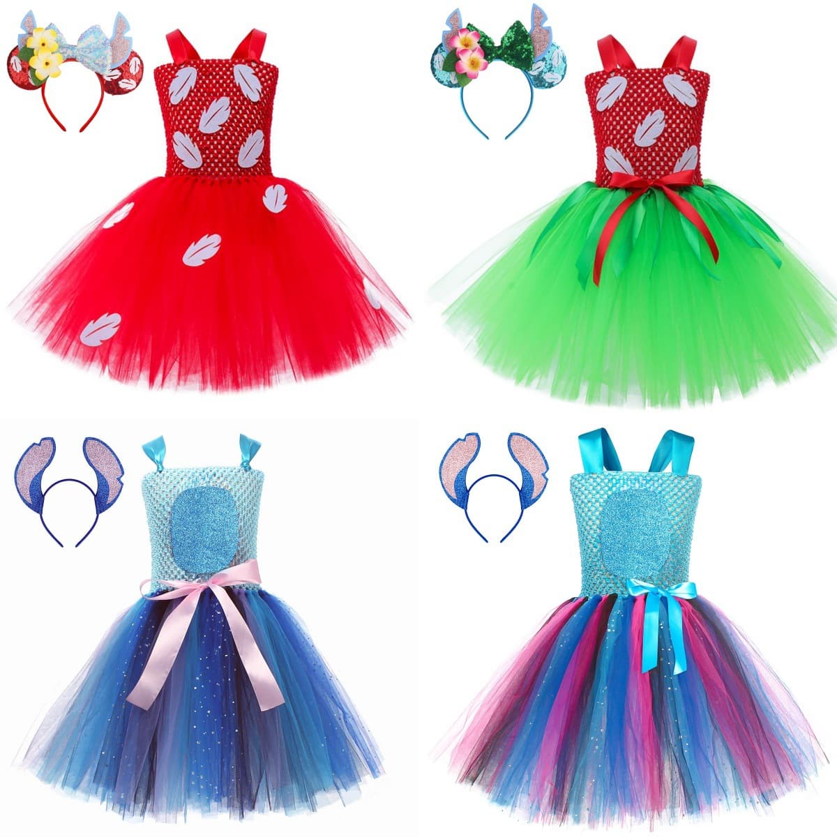 Lilo & Stitch Cosplay Costume Stitch Role-Play Cartoon Dress Cross-Border Party Theme Dress