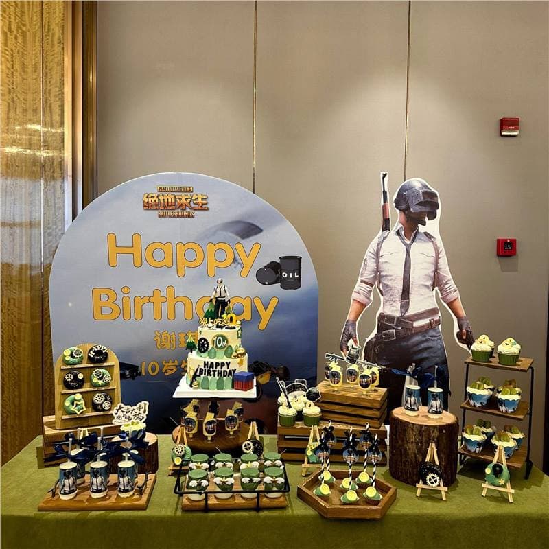 Tonight Eat Egg Cake Decoration Ornament Birthday Dessert Table Cupcake Push Pop Sticker Insert Card PUBG Plugin
