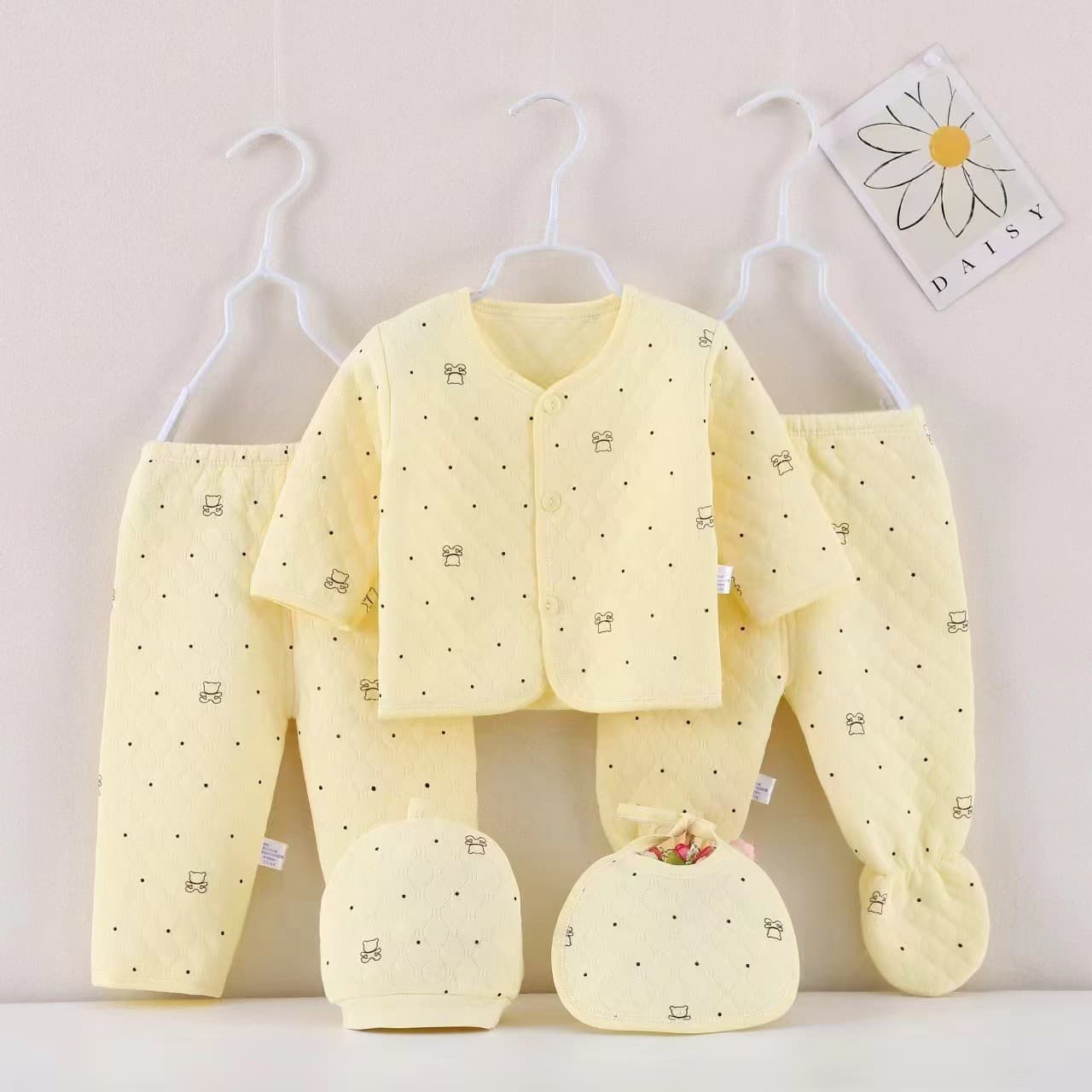 Newborn Baby Clothes 5-Piece Set Cotton 0-3 Months All-Season Inner Wear Set Wholesale