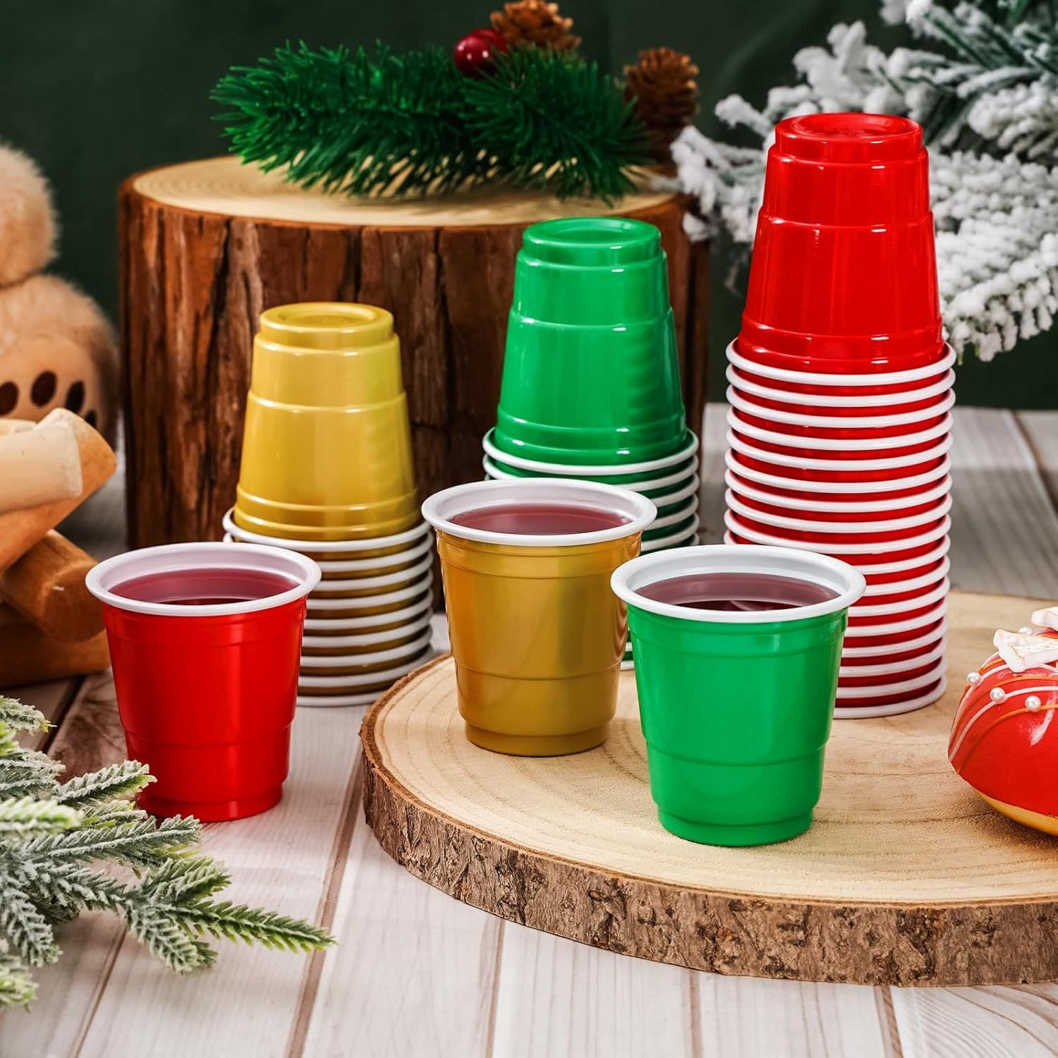 Cross-border Hot Seller 2oz Game Beer Cup Printable Logo Birthday Christmas Graduation Season Party Dual-color Cup