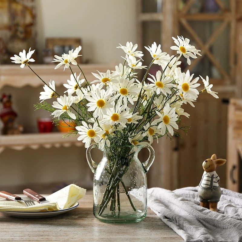 5 Small Daisies, Artificial Chamomile, Dutch Chrysanthemum, Plastic Fake Flowers, Silk Flowers, Home Decoration Ornaments, Flower Manufacturers Wholesale