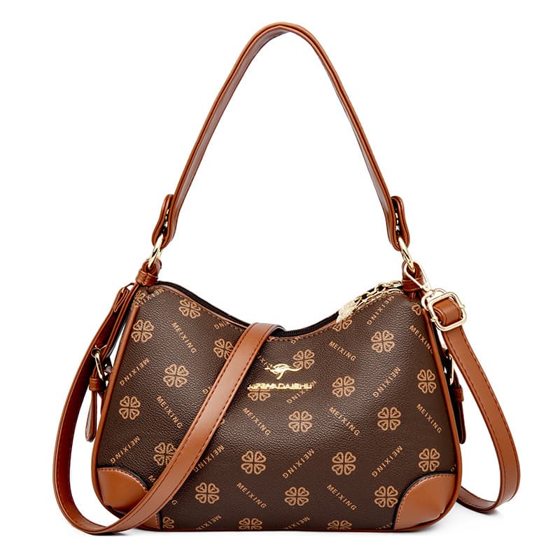 Women's Printed Crossbody Bag 2026 New Style Retro Hobo Bag for Middle-aged and Older Women