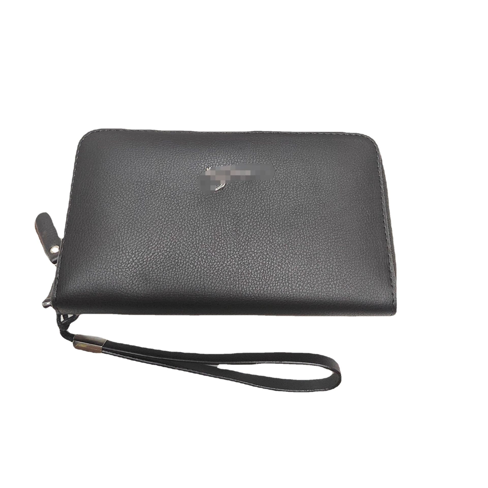 Men's Long Wallet Double Zipper Casual Handheld Bag Card Holder Men's Business Hand Clutch Bag Phone Bag Key Bag