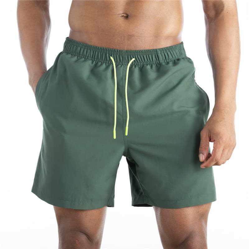 Men's Beach Shorts Summer Shorts for Men, Hot Spring Swim Trunks, 4-Inch Length, Double-Layer, Plus Size, Sports Casual Shorts, Waterproof