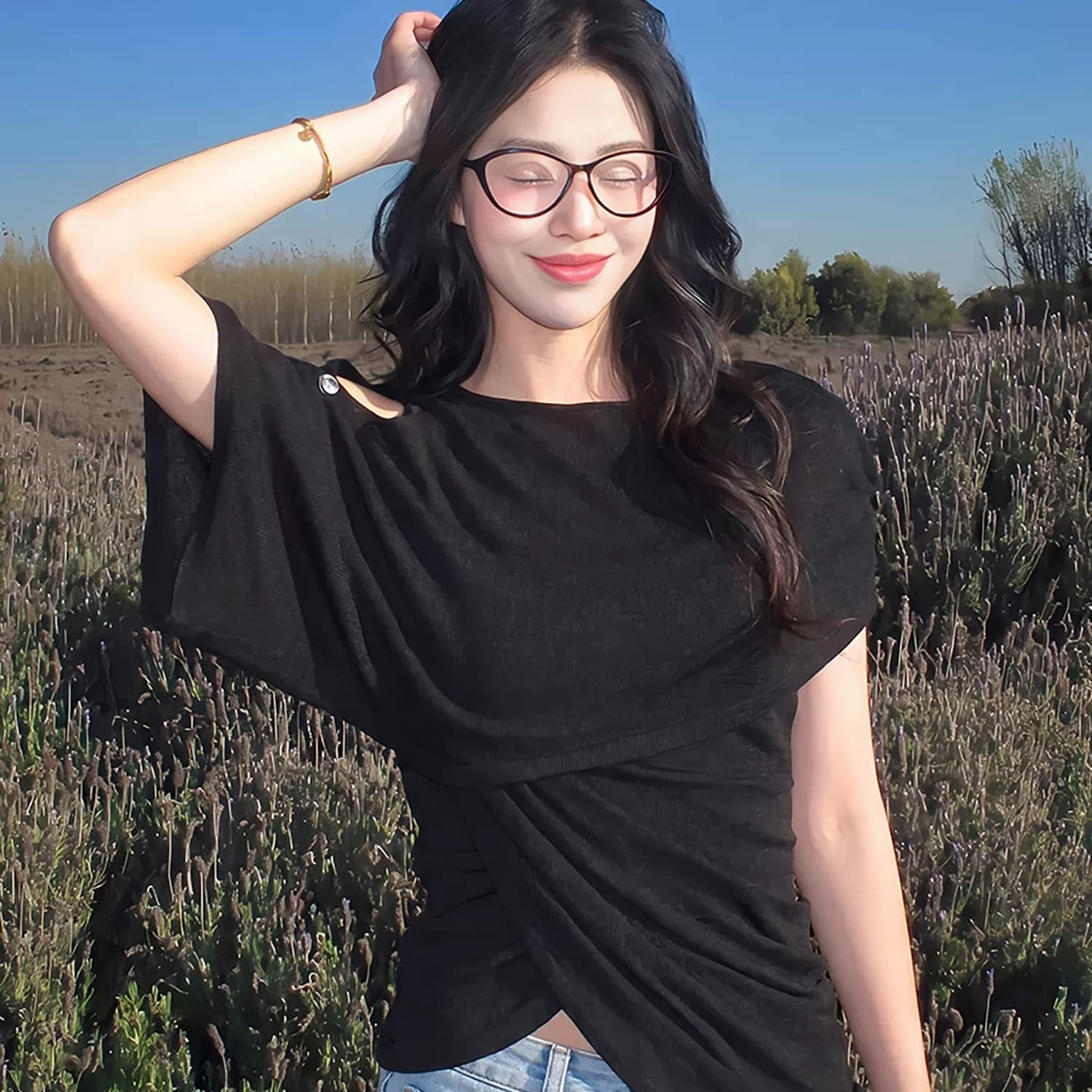 Cross-border foreign trade elegant design off-shoulder short-sleeved blouse women's T-shirt summer vest two-piece slim fit top
