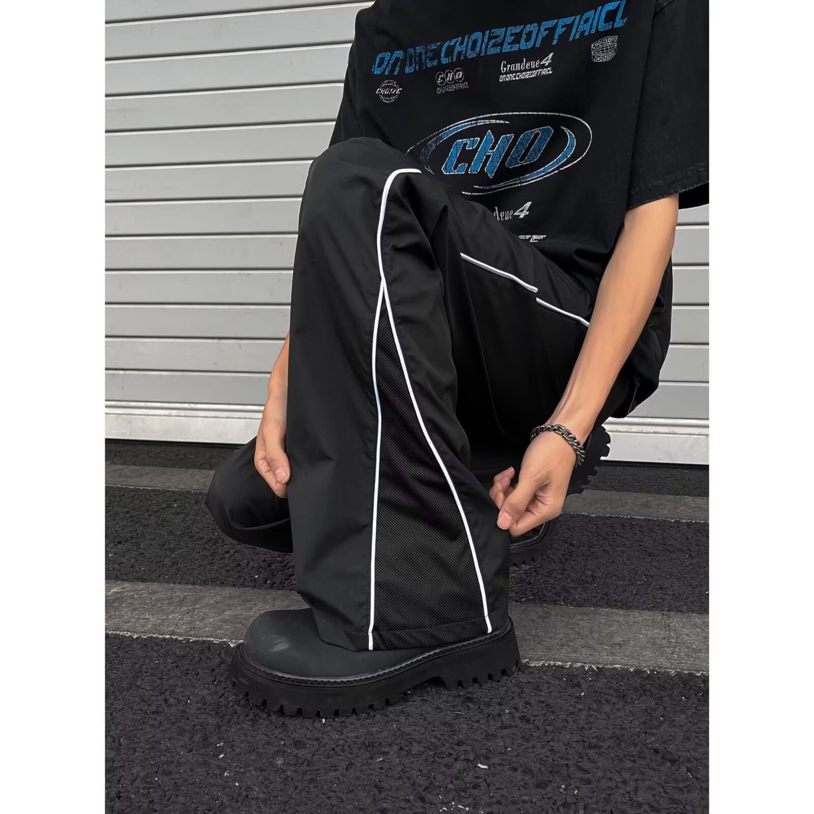 2025 Autumn New Casual Pants Men's Loose American Retro Personalized Sports Pants Nine-Point Trendy Pants
