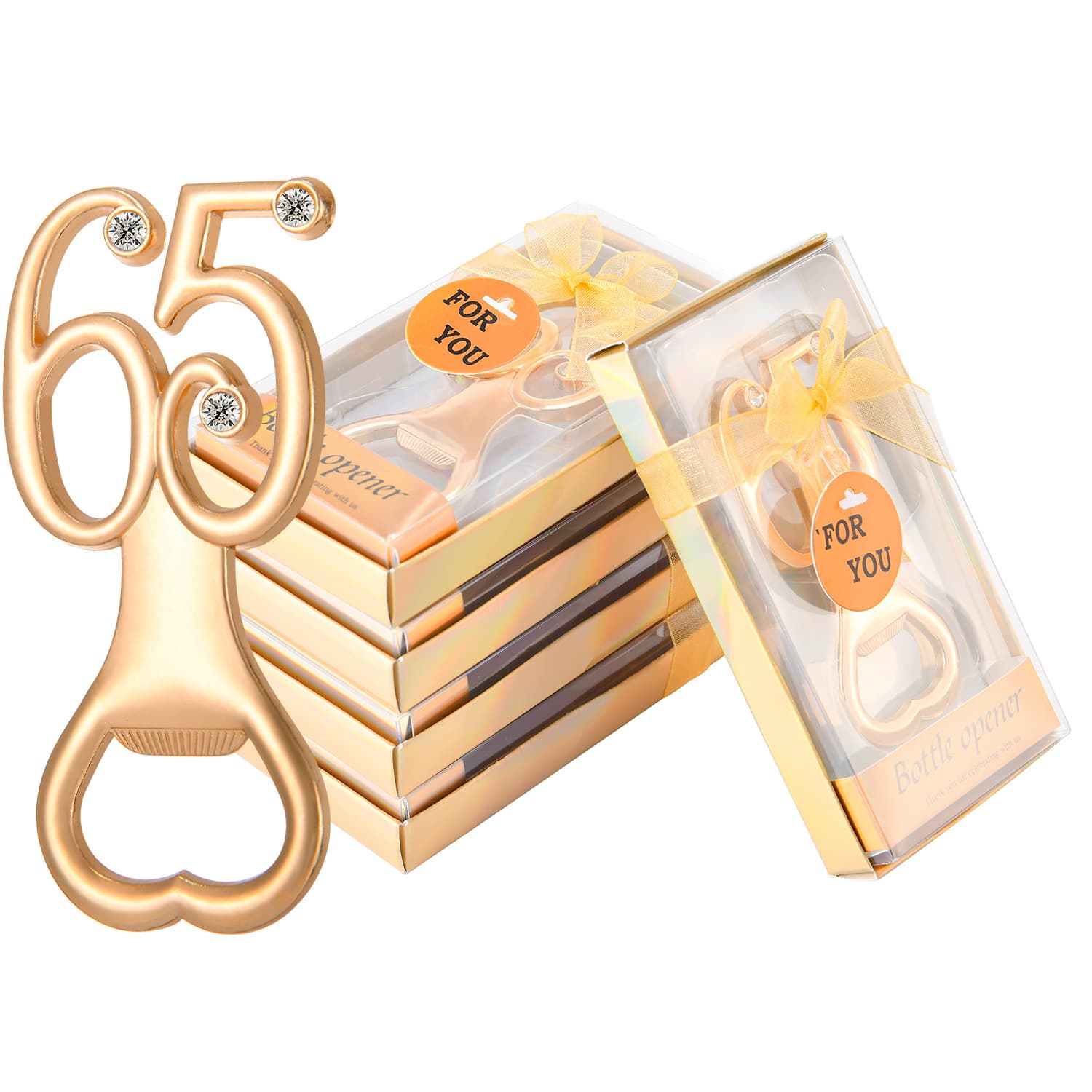 Birthday Gift Party Gathering Gift Gold Number 65 Bottle Opener Event Promotional Gift Beer 65 Bottle Opener