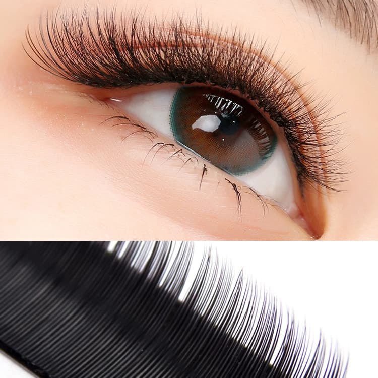 0.15 thickness flat lower eyelash extensions, natural single lower lashes, airy flat false lashes